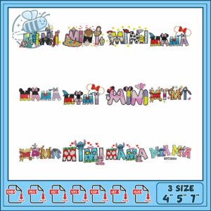 Colorful Embroidery Bundle for Mini Mama Designs