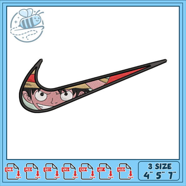 Colorful Nike Embroidery Design for Apparel Projects