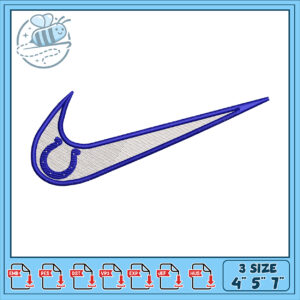 Colts Nike Swoosh Embroidery Design