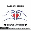 Couple Matching Nike Embroidery Designs