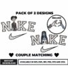 Cute Couple Embroidery Designs Instant Download Pack