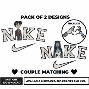 Couple Nike Embroidery Designs