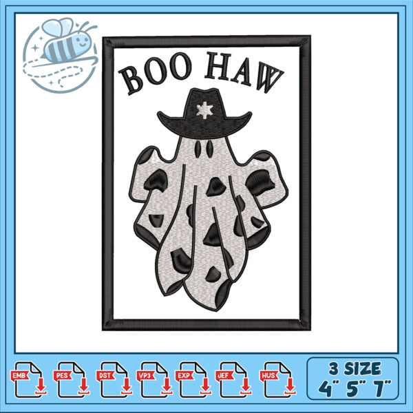 Cowboy Ghost Embroidery Design for Home Decor