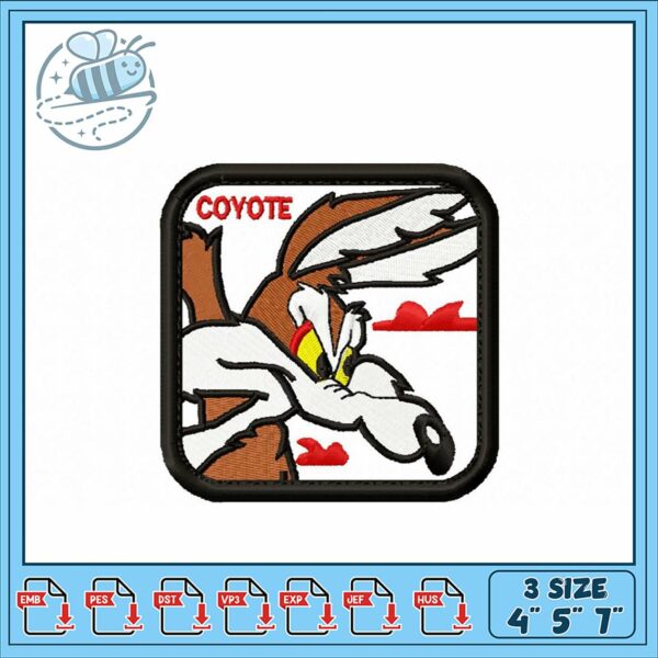 Coyote Embroidery Design for Crafting Projects