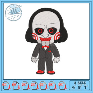 Creative Embroidery Design of Classic Horror Character