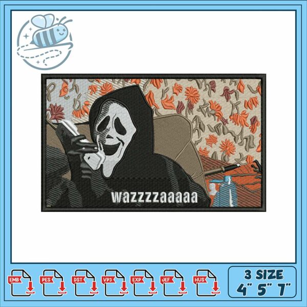 Creative Embroidery Design of Iconic Horror Character