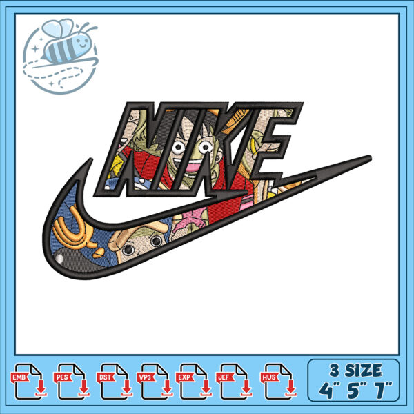 Creative Nike Logo Embroidery Design for Projects