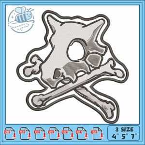 Cubone skull logo embroidery Cubone skull logo embroidery