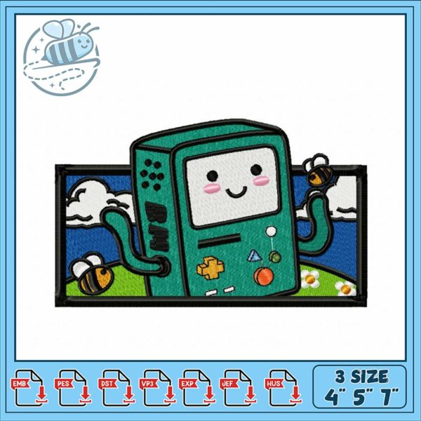 Cute BMO Embroidery Design for Creative Projects