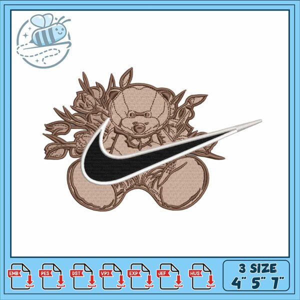 Cute Bear Embroidery Design for Creative Projects