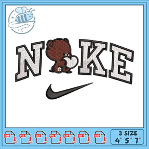 Cute Bear Inspired NKE Embroidery Design File