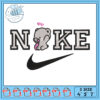 Cute Bear Nike Embroidery Design Download Files