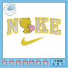 Cute Bear Nike Embroidery Design