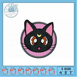 Cute Black Cat Embroidery Design for All Projects
