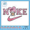 Cute Bear Sits on Dripping Sneaker Embroidery Design