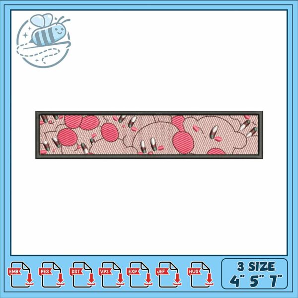 Cute Candy Inspired Embroidery Design for Fabrics