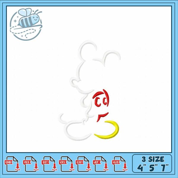 Cute Cartoon Character Embroidery Design for Crafts