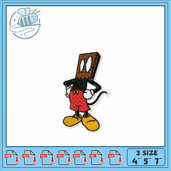 Cute Cartoon Embroidery Design for Sewing Projects