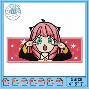 Cute Cartoon Girl Embroidery Design for Crafts