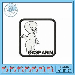 Cute Casper Embroidery Design for Fun Projects 