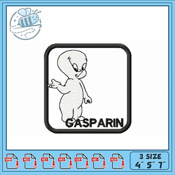 Cute Casper Embroidery Design for Fun Projects