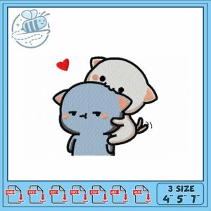 Cute Cat Embroidery Design for DIY Crafts 4x5 7 Inch