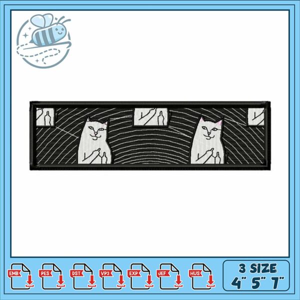 Cute Cat Embroidery Design for Home Decor 4x5x7