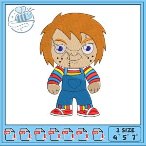 Cute Chucky Embroidery Design for Kids Projects