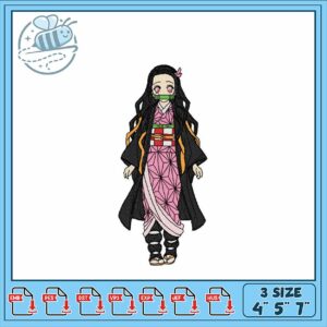Cute Demon Slayer Character Embroidery Design Files