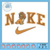 Cute Dog Nike Embroidery Design for Crafting Fun