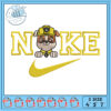 Cute Cow Nike Embroidery Design for Sewing Projects