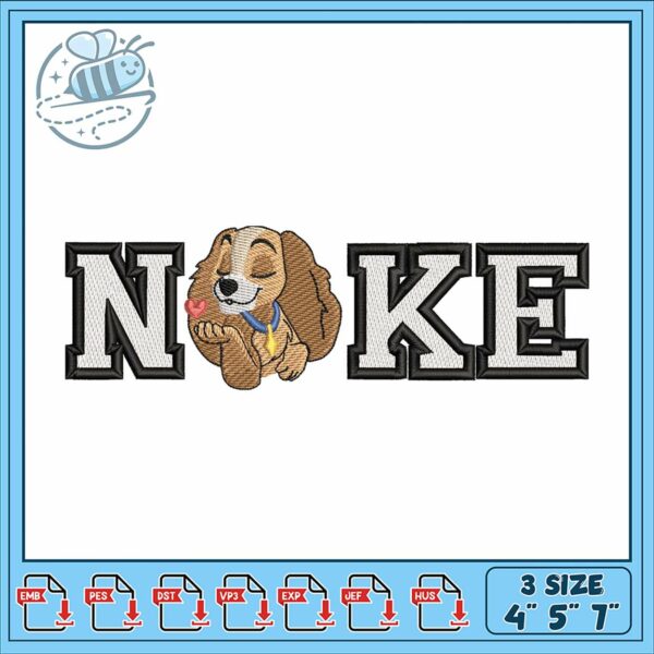 Cute Dog Embroidery Design for Pet Lovers Gift