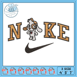 Cute Dog Nike Embroidery Design