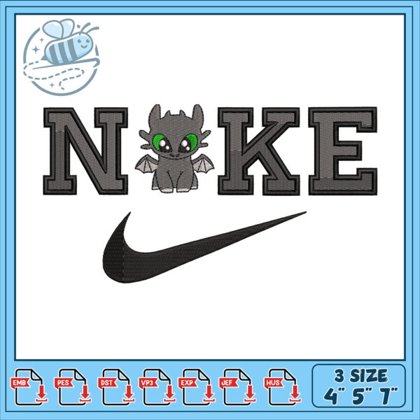 Cute Dragon Embroidery Design for Kids Apparel