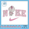 Cute Elephant Nike Embroidery Design for Crafts