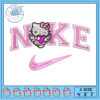 Cute Hello Kitty Nike Logo Embroidery Design Size 4 5 7