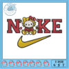 Cute Hello Kitty Nike Embroidery Design Pattern