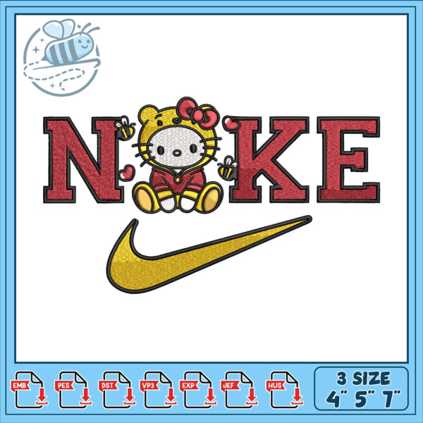 Cute Hello Kitty Noke Embroidery Design Bundle