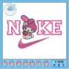 Cute My Melody Nike Embroidery Design File Download