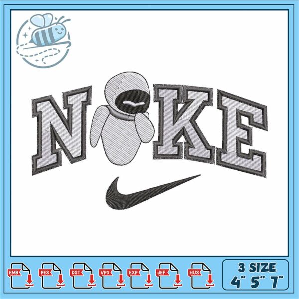 Cute Nike Embroidery Design Suitable for All Fabrics