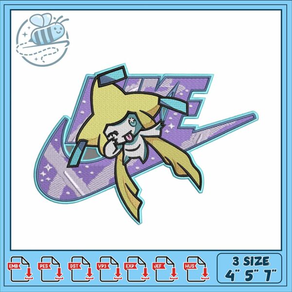 Cute Nike Inspired Embroidery Design for Apparel