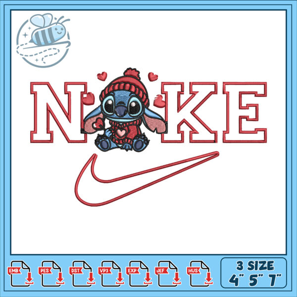 Cute Noke Embroidery Design with Stitch Options