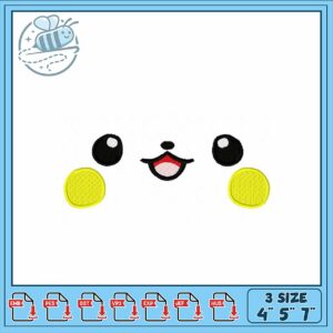 Cute Pikachu Embroidery Design Downloadable File