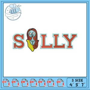 Cute Sally Embroidery Design for All Projects Sizes