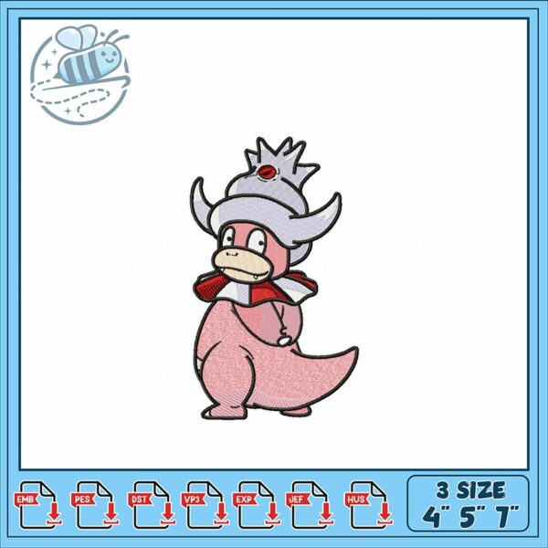 Cute Slowking Embroidery Design for All Skill Levels