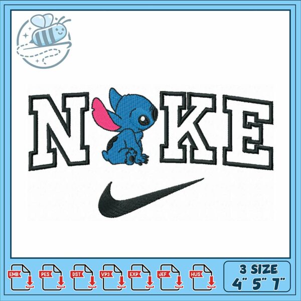 Cute Stitch Design for Nike Inspired Embroidery