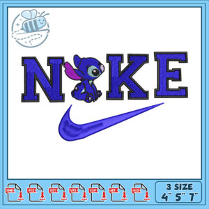 Cute Stitch Design for Nike Inspired Embroidery