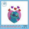 Cute Stitch Design of Cartoon Character and Palm Tree