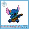 Cute Stitch Design of Cartoon Character and Palm Tree