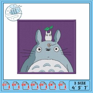 Cute Totoro Embroidery Design for Craft Projects